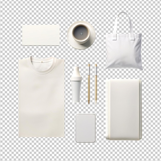 realistic mockup design set with four