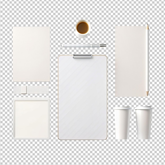 realistic mockup design set with four