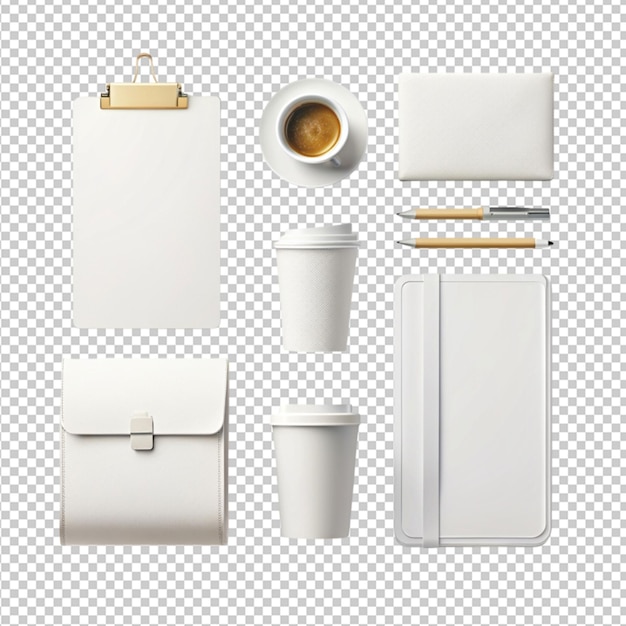 realistic mockup design set with four