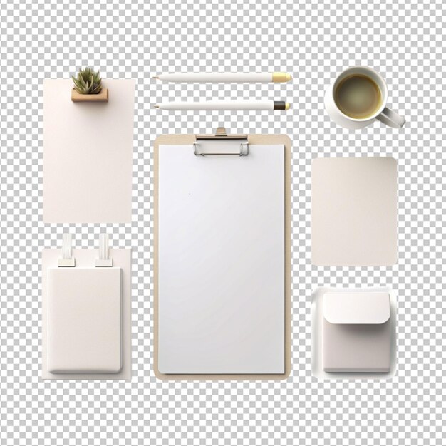 realistic mockup design set with four