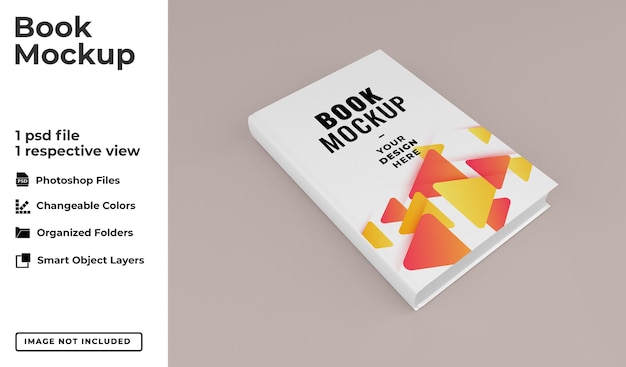 Realistic modern book mockup template