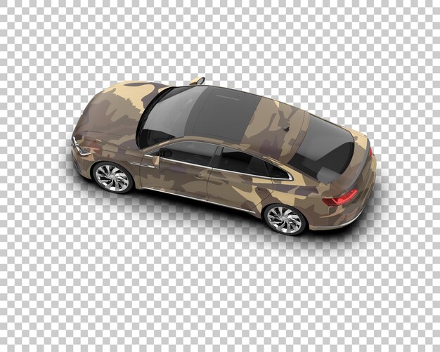 Realistic modern car isolated on background 3d rendering illustration