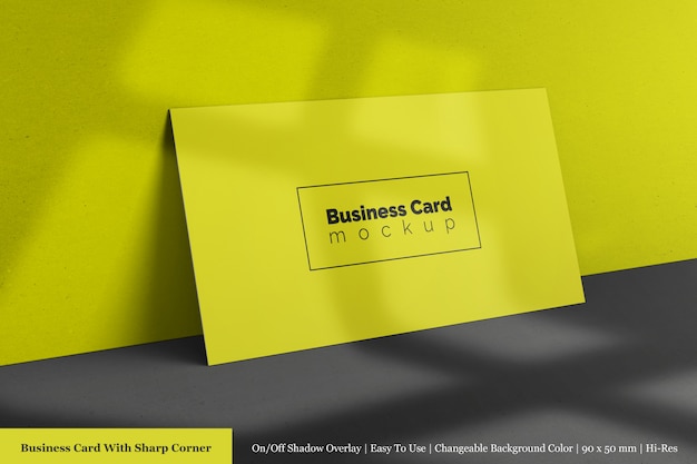 Realistic modern and clean corporate horizontal business card mockup template