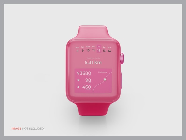 Realistic modern smartwatches mockup