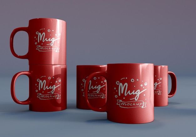 Realistic Mug Mockup Set