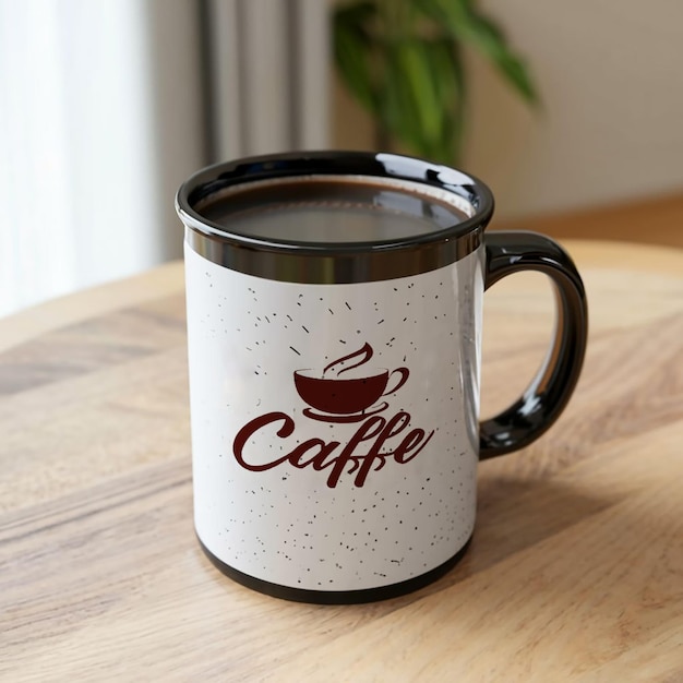 Realistic mug mockup template PSD