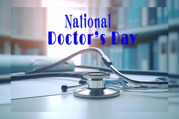 Realistic national doctors day background