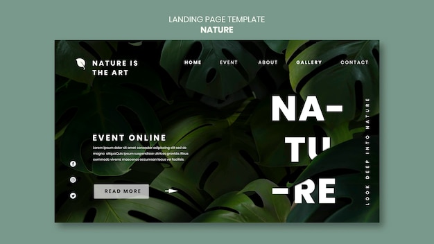 PSD realistic nature design template