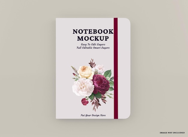 realistic notebook cover mockup