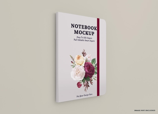 realistic notebook cover mockup