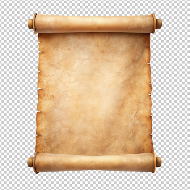 realistic open parchment scroll