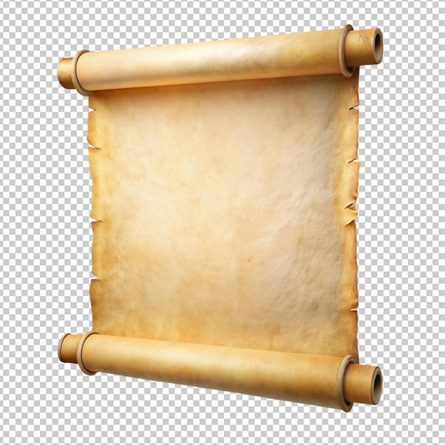 realistic open parchment scroll