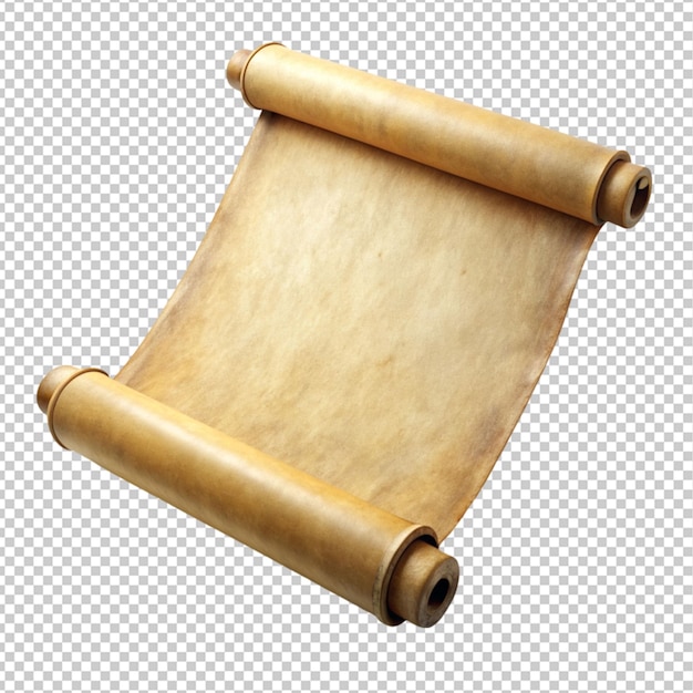 realistic open parchment scroll