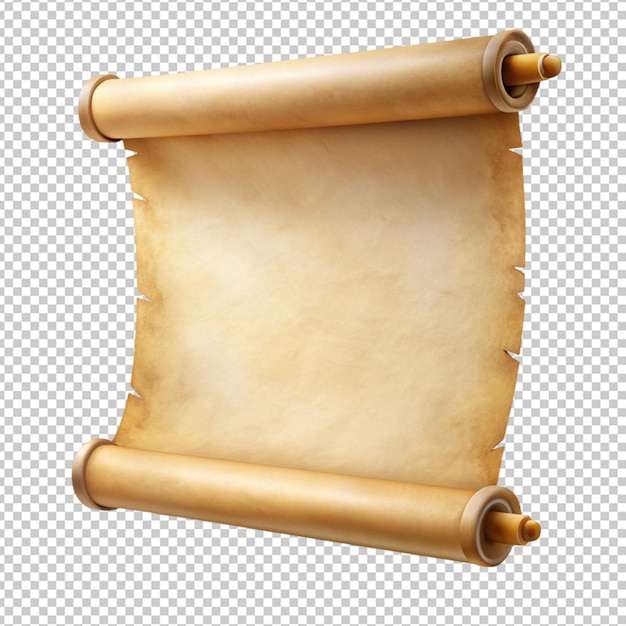 realistic open parchment scroll