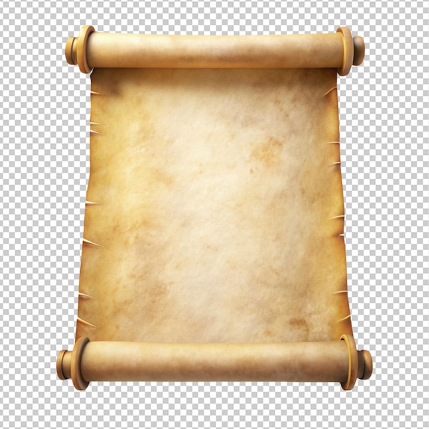 realistic open parchment scroll