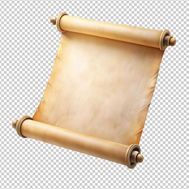 realistic open parchment scroll