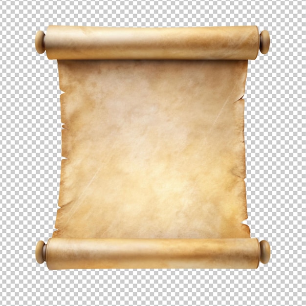 realistic open parchment scroll