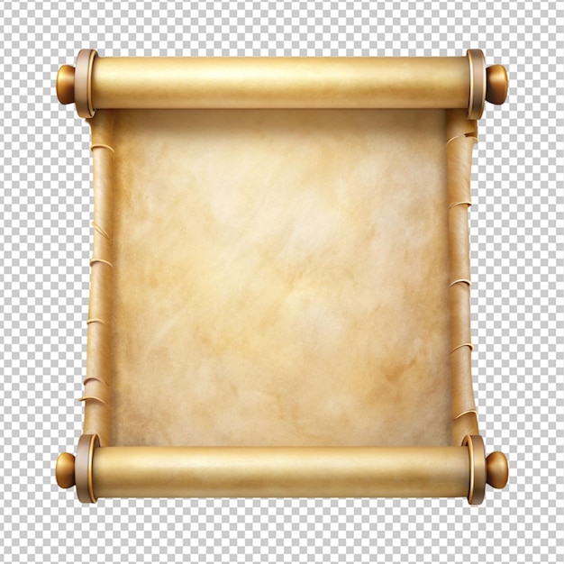 realistic open parchment scroll