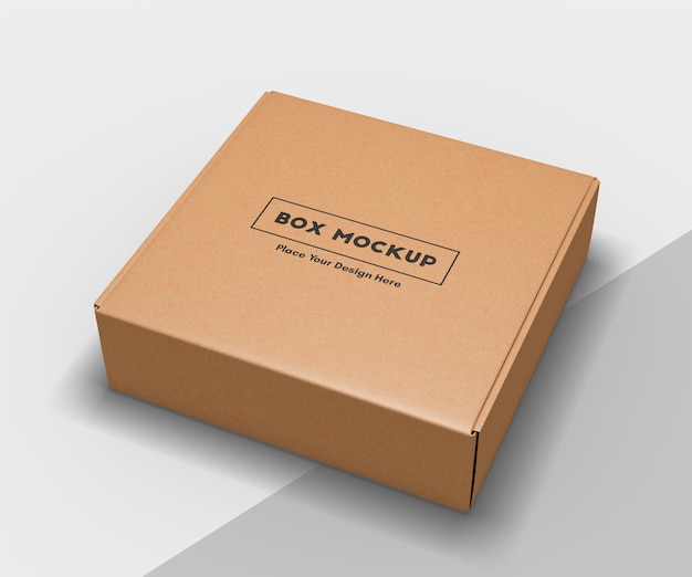 Realistic packaging box mockup