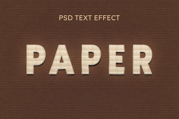 Realistic paper cutout text effect