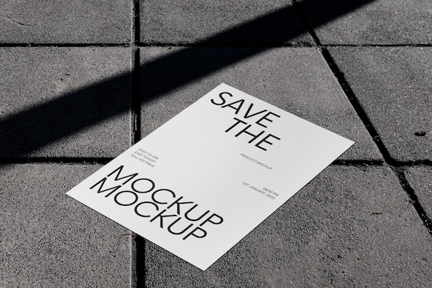 PSD realistic paper mockup with shadow ovelays