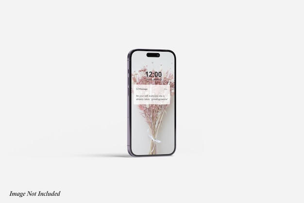 Realistic Phone 14 Pro Screen Mockup