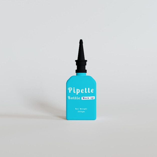 Realistic pipette bottle mockup