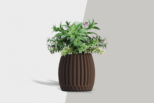 Realistic plant in 3d rendering