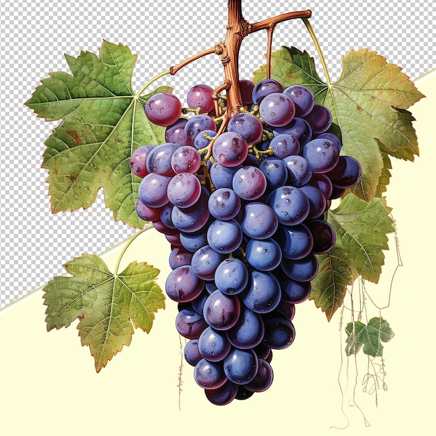 Realistic png grape with a transparent background