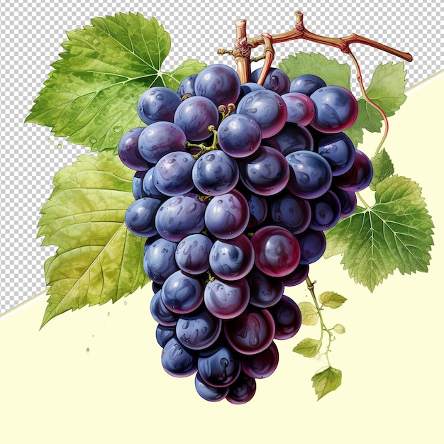 Realistic png grape with a transparent background