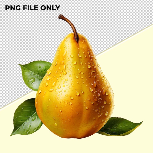 Realistic png pear with a transparent background