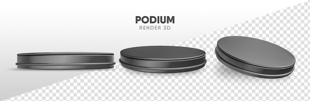 Realistic podium in 3d rendering