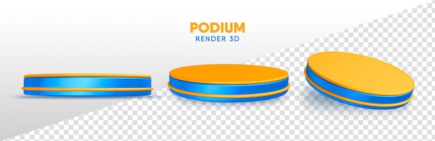 Realistic podium in 3d rendering