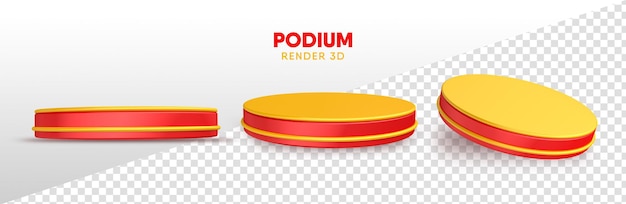 Realistic podium in 3d rendering