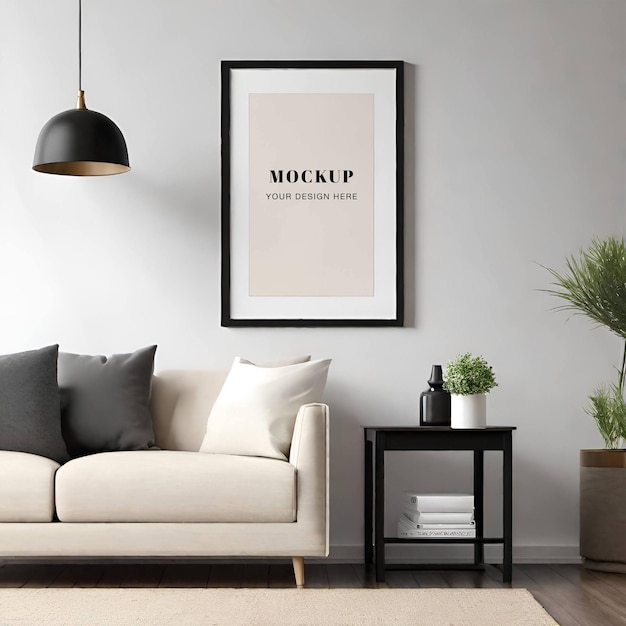 PSD realistic poster mockup presentation