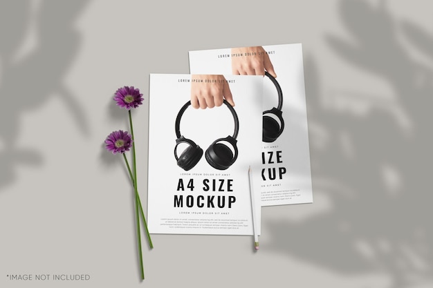 Realistic poster mockup