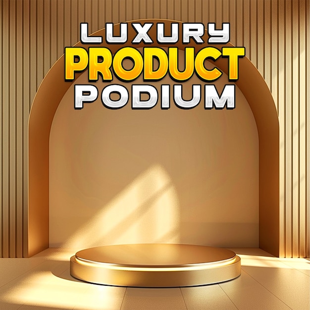 Realistic premium luxury podium stage for post background