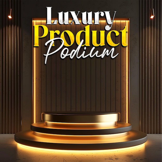 Realistic premium luxury podium stage for post background