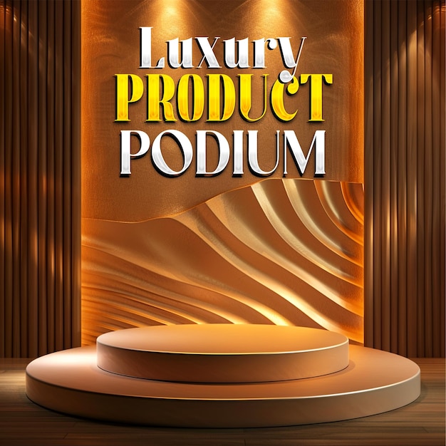 Realistic premium luxury podium stage for post background