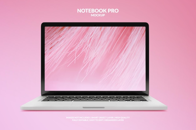 Realistic premium notebook pro mockup