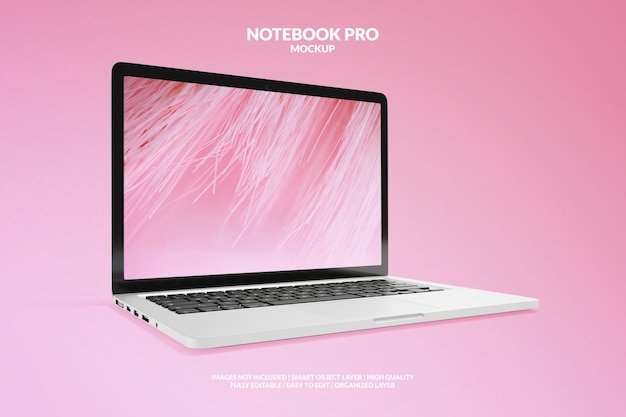 Realistic premium notebook pro mockup