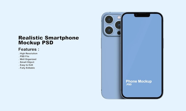 Realistic Premium Smartphone Mockup