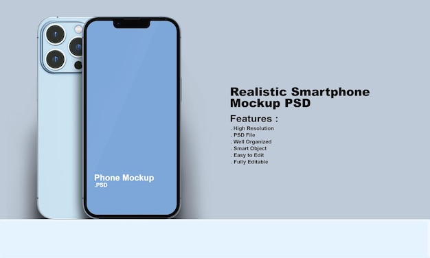 Realistic Premium Smartphone Mockup