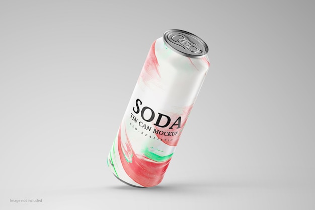 Realistic PSD Soda Can Mockup for Showcasing Brand in High Defination