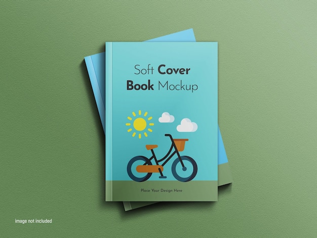 Realistic PSD Softcover Book Mockup