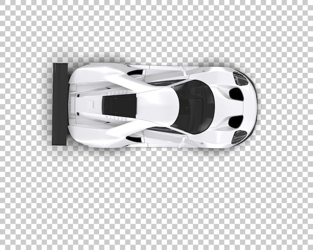 PSD realistic race car isolated on background 3d rendering illustration