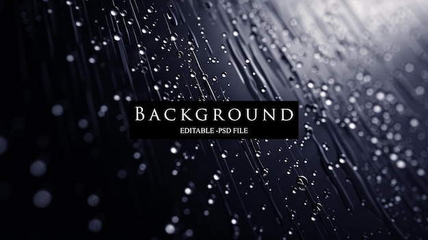 Realistic Rain effect on pure black background