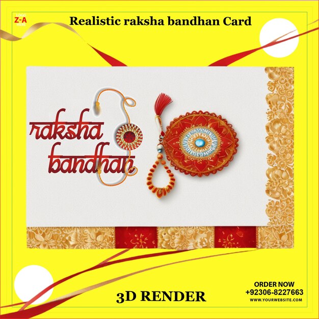 PSD realistic raksha bandhan card