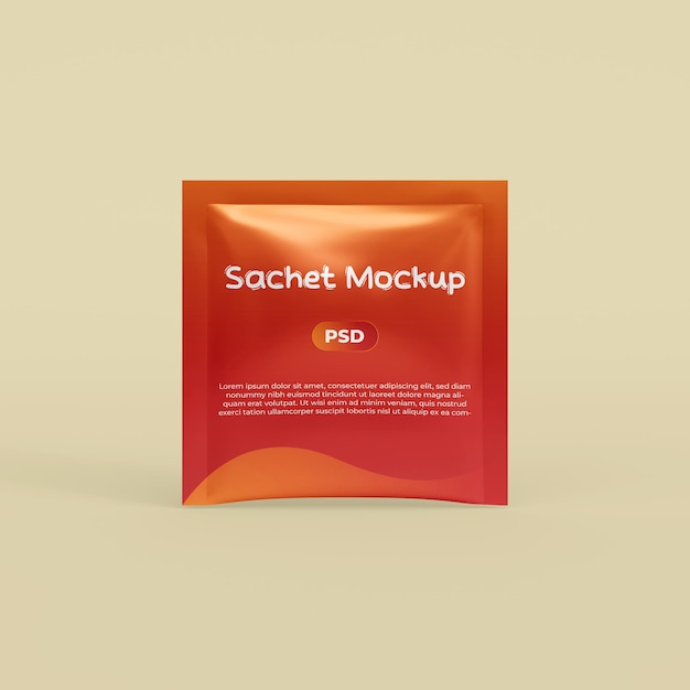 PSD realistic sachet mockup psd