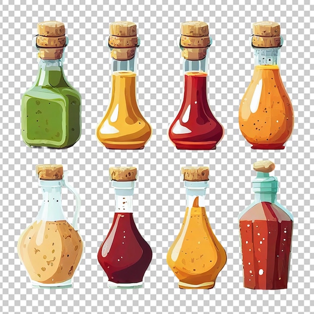 Realistic sauce set